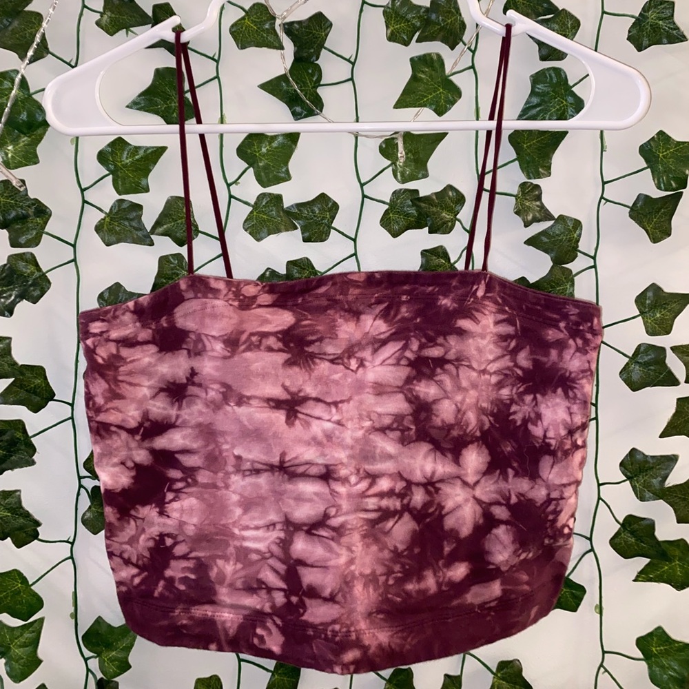 American Eagle Light And Dark Pink Tie-Dye Tank